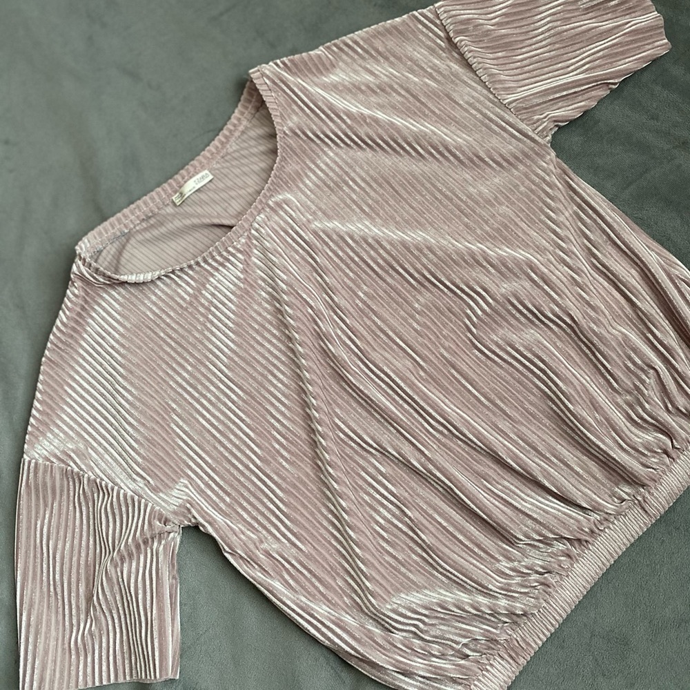 Zara collection velvety crop top